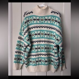 Vtg American Eagle Blue Turtleneck Sweater